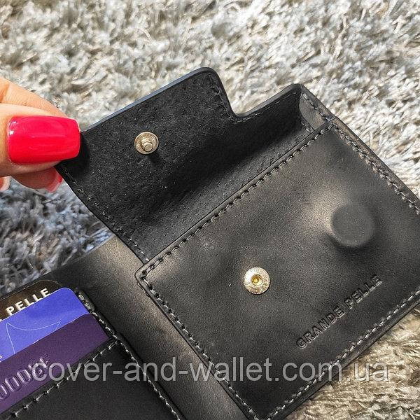 Вінтажний чоловічий гаманець ручної роботи на магнітах Grande Pelle 505110 Київ - фото 7
