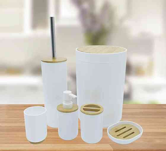 Набор аксессуаров Bathlux для ванной люкс качества, 6 предметов Белый Каменец-Подольский