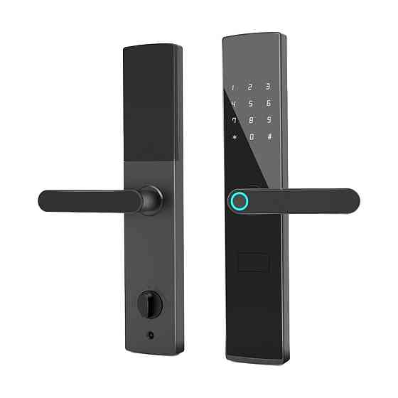 Замок біометричний автономний Trinix TRL-5404BTF Black L/R з Bluetooth, зчитувачем відбитків пальців і карт Mifare (65-00084) Київ