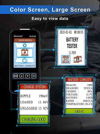 Тестер автомобільного акумулятора Aicevoos 12V 24V Луцк