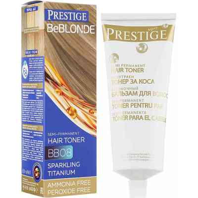 Відтінковий бальзам Vip's Prestige BeBlond BB08 - Блискучий титан 100 мл (3800010507561) Вінниця