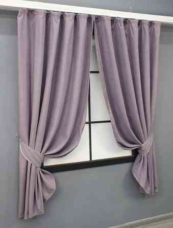 Комплект коротких штор VR-Textil Микровелюр Petek № 1493ш Лавандовый 140х170 см 2 шт (35-0234) Киев