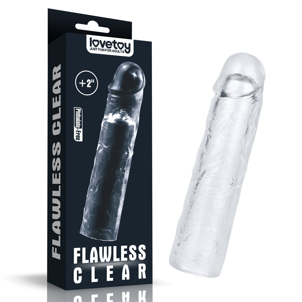 Насадка - Flawless Clear Penis Sleeve Add 2" Clear Sex Aura Київ - фото 1