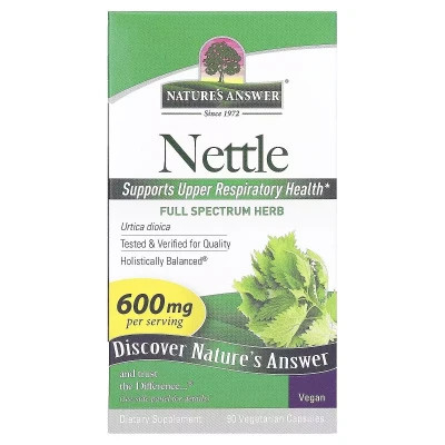Травы Nature's Answer Крапива, 600 мг, Nettle, 90 вегетарианских капсул (NTA-16306) Винница - изображение 2