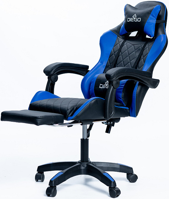 Крісло геймерське DIEGO AERO Black-Blue Київ - фото 2