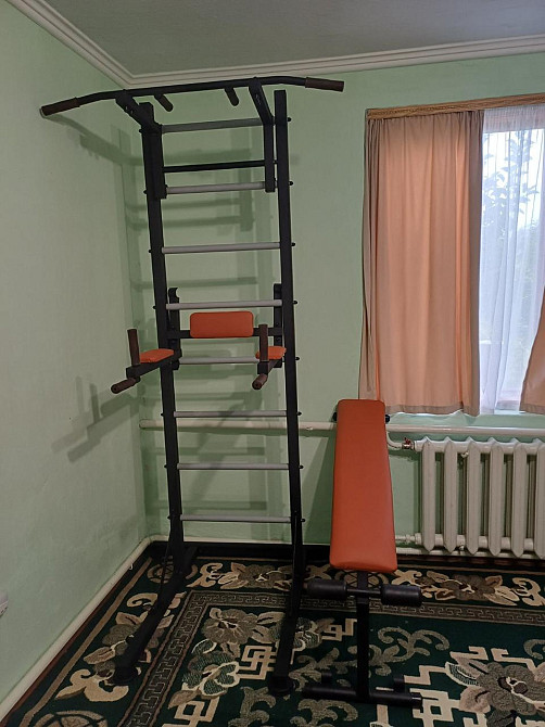 Шведская стенка для дома и спортзала тренажер для детей и взрослых спортивная металлическая турник брусья Каменское - изображение 2