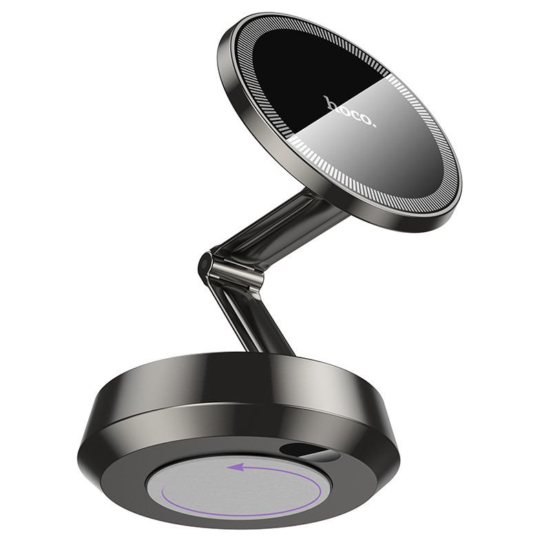 Автотримач для телефона HOCO H83 Metal ring magnetic car holder(center console) metal grey Киев - изображение 4