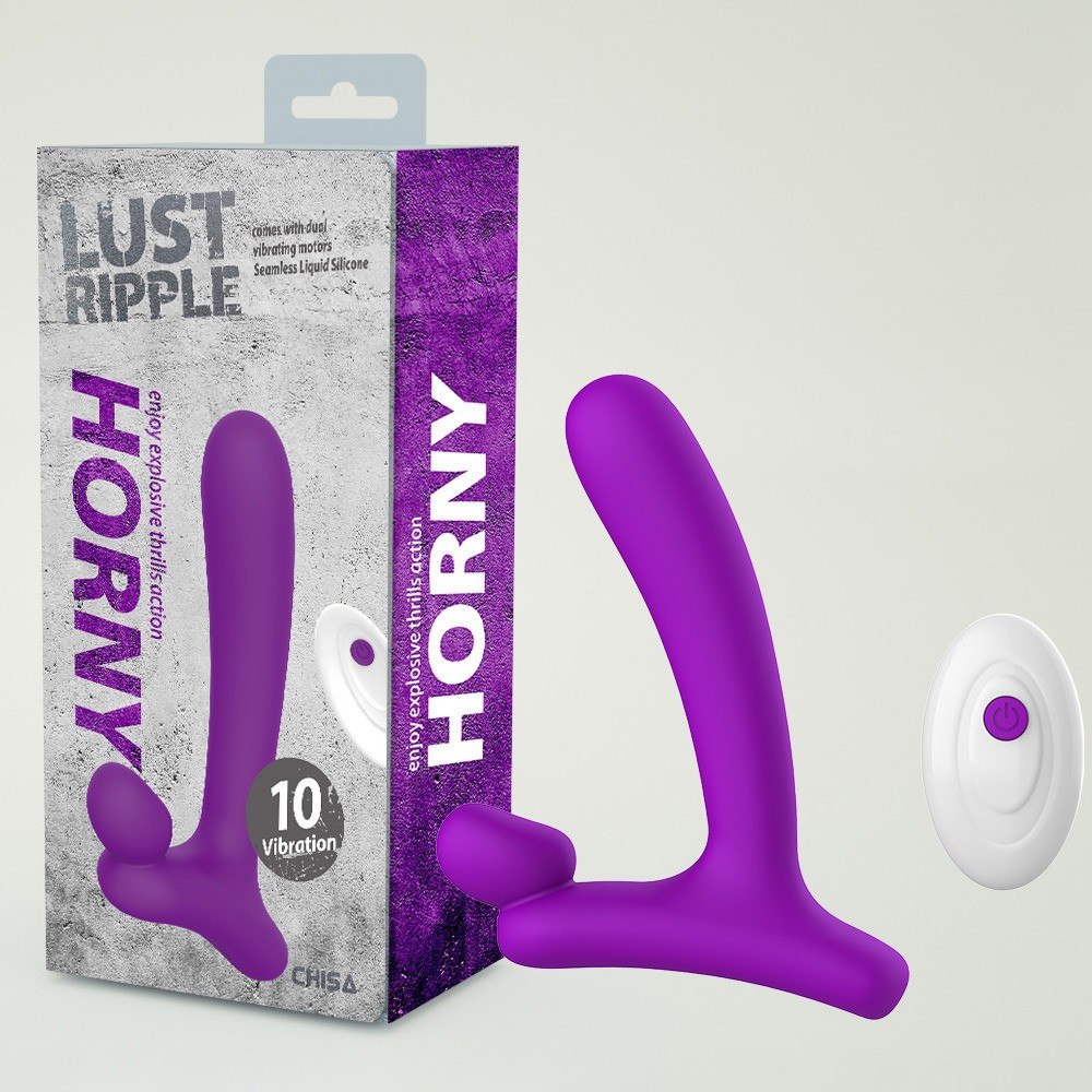 Вибратор в форме буквы,, L,,со стимуляцией клитора и точки G Chisa Lust Ripple Horny, фиолетовый Sex Aura Киев - изображение 1