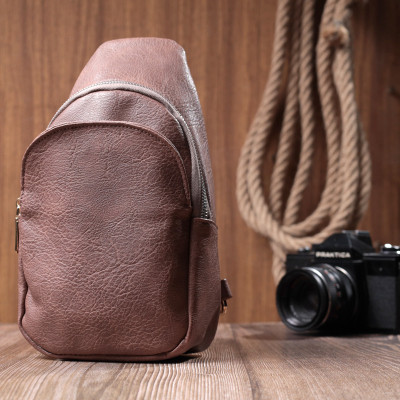 Сумка Vintage Компактна жіноча через плече з екошкіри Коричнева (22778) Вінниця - фото 10