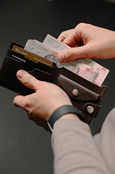 Класичний гаманець із натуральної гладкої шкіри SR001 (Коричневий) Суми - фото 6