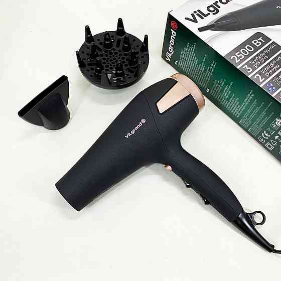 Портативний фен для сушіння Vilgrand VHD 2610TI 2500 Вт, Фен з іонізацією і термозахистом потужний OR-12 Львів