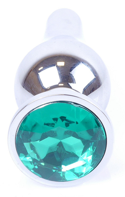 Анальна пробка Boss Series - Jewellery Silver BUTT PLUG Green, BS6400078 Sex Aura Київ - фото 2