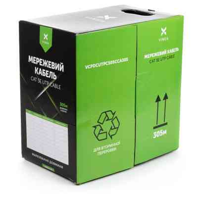 Кабель сетевой Vinga UTP Cat5e CCA 4 pairs 305 m (VCPDCUTPC505CCA305) Винница