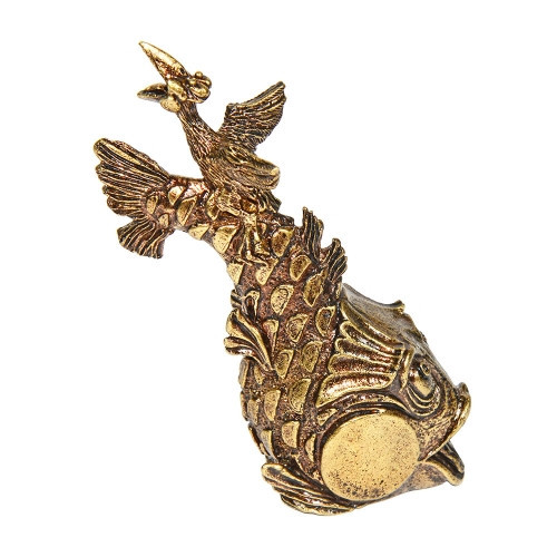 Дзвіночок бронзовий Ворона на рибі Київ - фото 1