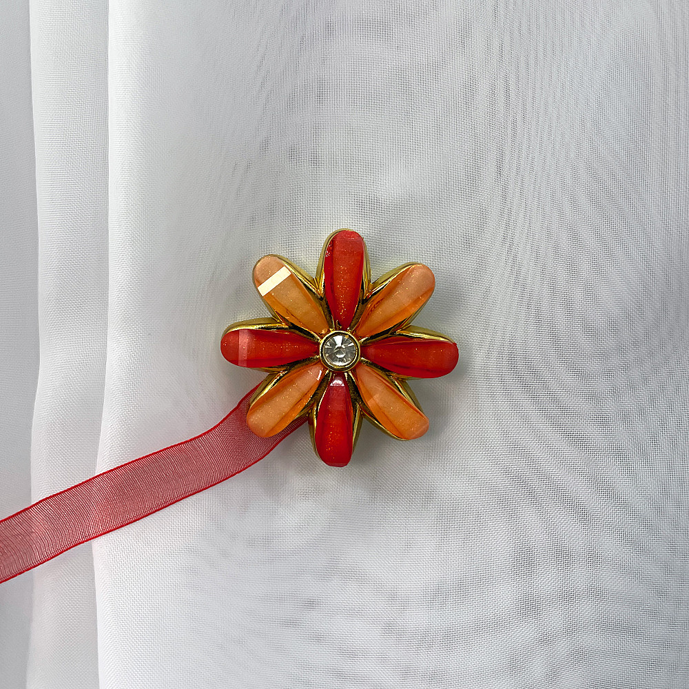 Магніти для штор та гардин "Квітка" набір 2 шт Червоний з помаранчевим (81-254) Київ - фото 2