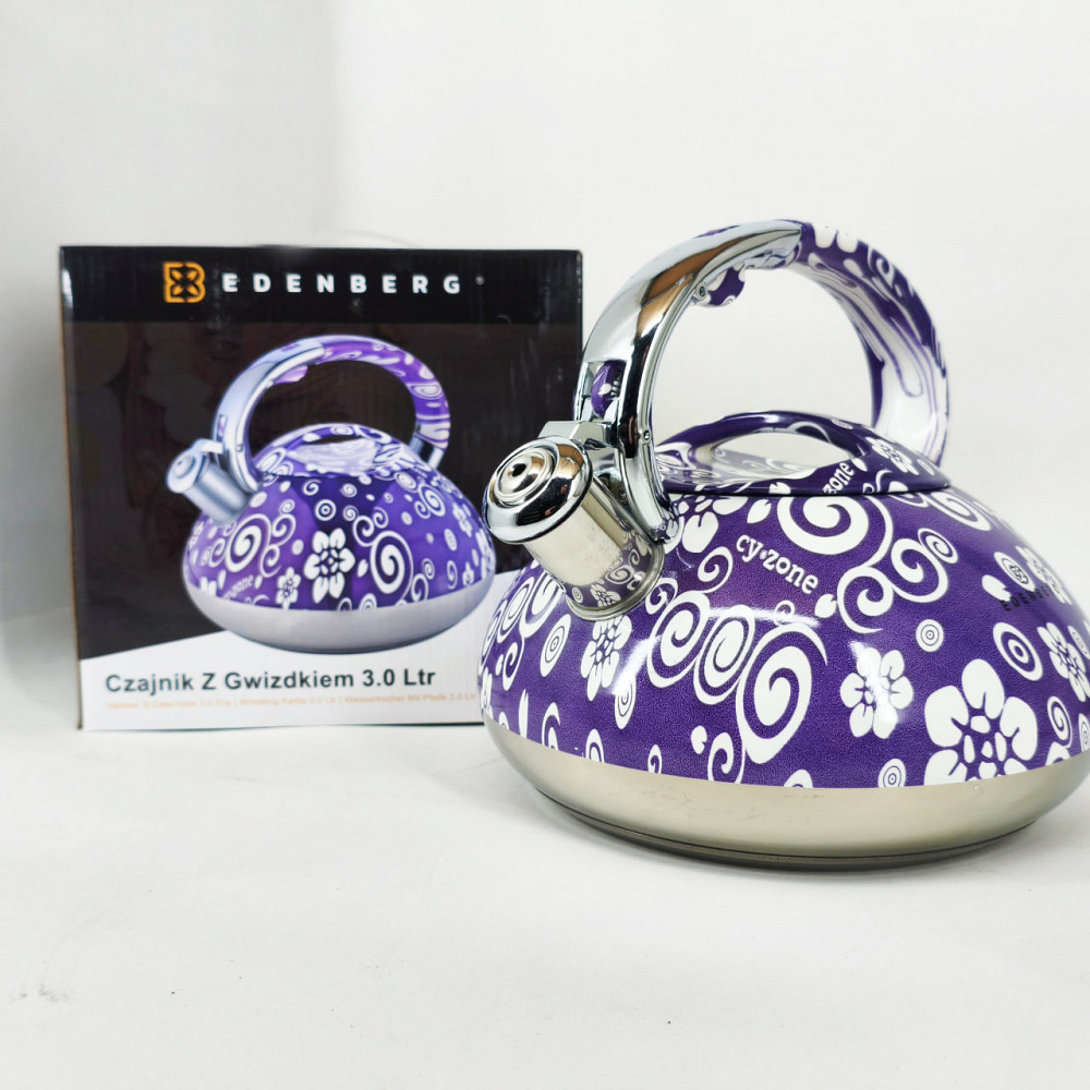 Чайник зі свистком з важким дном, Практичний чайник для газової плити газовий нержавіюча сталь BL-46 Івано-Франківськ - фото 3