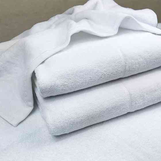 Банное полотенце махра/велюр GM Textile 70x140см Премиум качества Milado 550г/м2 (Белый) Сумы