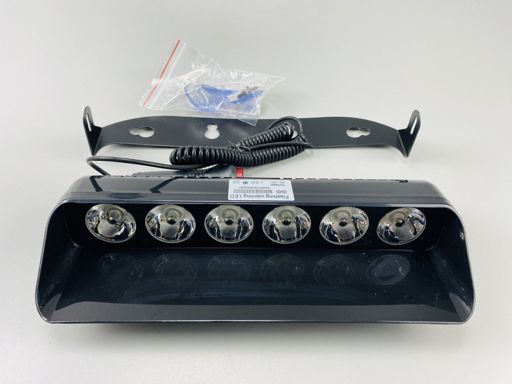 Лампа маячок проблисковий S6 автомобільний стробоскоп 9-80V 6 led діодів білий спалах (під скло) мигалка Мукачево - фото 7