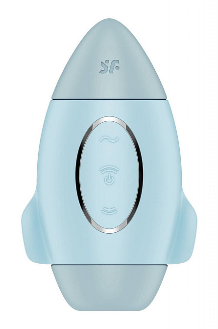 Вакуумный вибратор двойного действия в виде Ракеты Satisfyer Mission Control, голубой Sex Aura Киев - изображение 1
