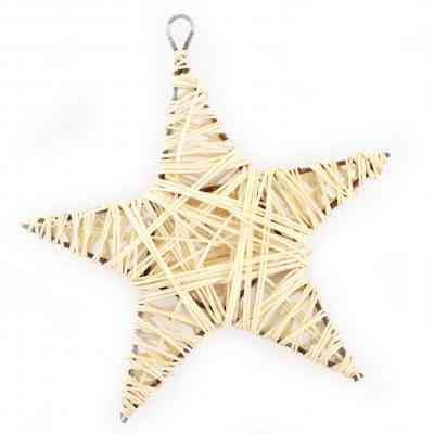 Елочная игрушка YES! Fun Звезда ротанговая белая, 15 см (973292) Винница