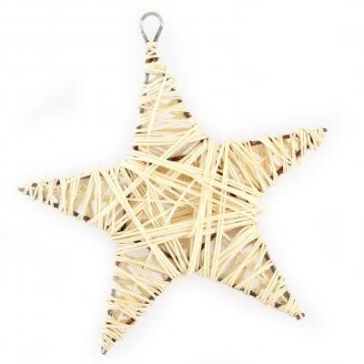 Елочная игрушка YES! Fun Звезда ротанговая белая, 15 см (973292) Винница - изображение 1