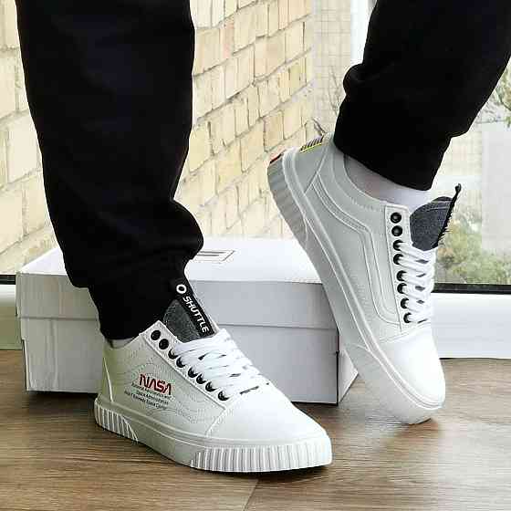 Кросівки NASA Shuttle Білі Кеди Ванс Жіночі Шкіряні (розміри: 36,37,38,39) Відео Огляд Дніпро