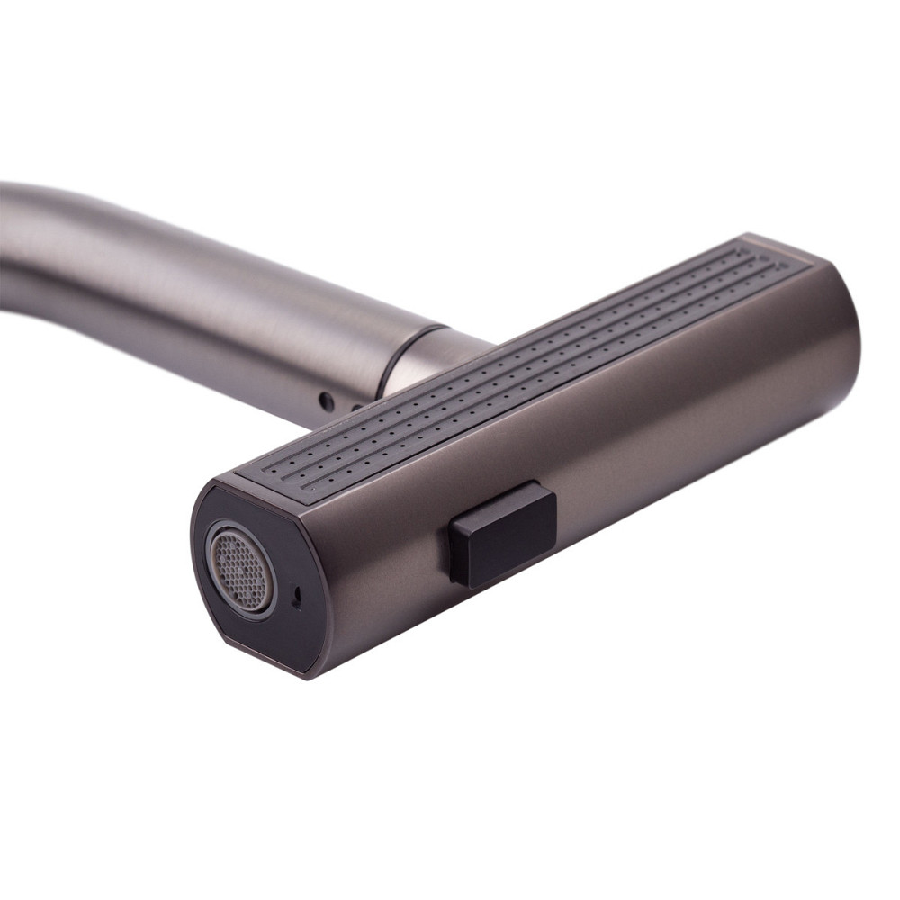 Кухонный смеситель с выдвижным изливом Mixxus Premium HAMMER 014 GRAPHITE (MI6955) Харьков - изображение 3