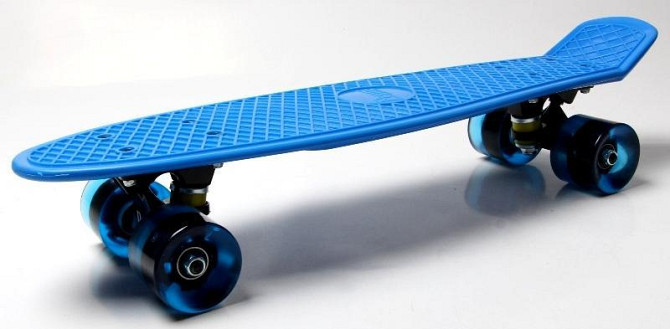 КОМПЛЕКТ Скейтборд Penny Board. Синий + защита + шлем. Колеса светящиеся Одесса - изображение 3