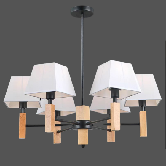 VALESO Люстра класична для вітальні VALESO V15-6 чорна Коломия