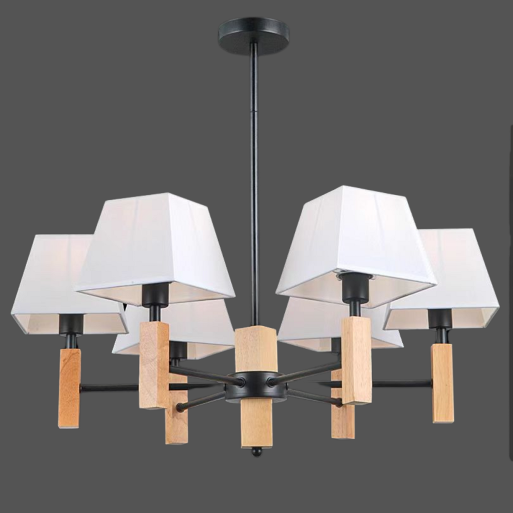 VALESO Люстра класична для вітальні VALESO V15-6 чорна Коломия - фото 1