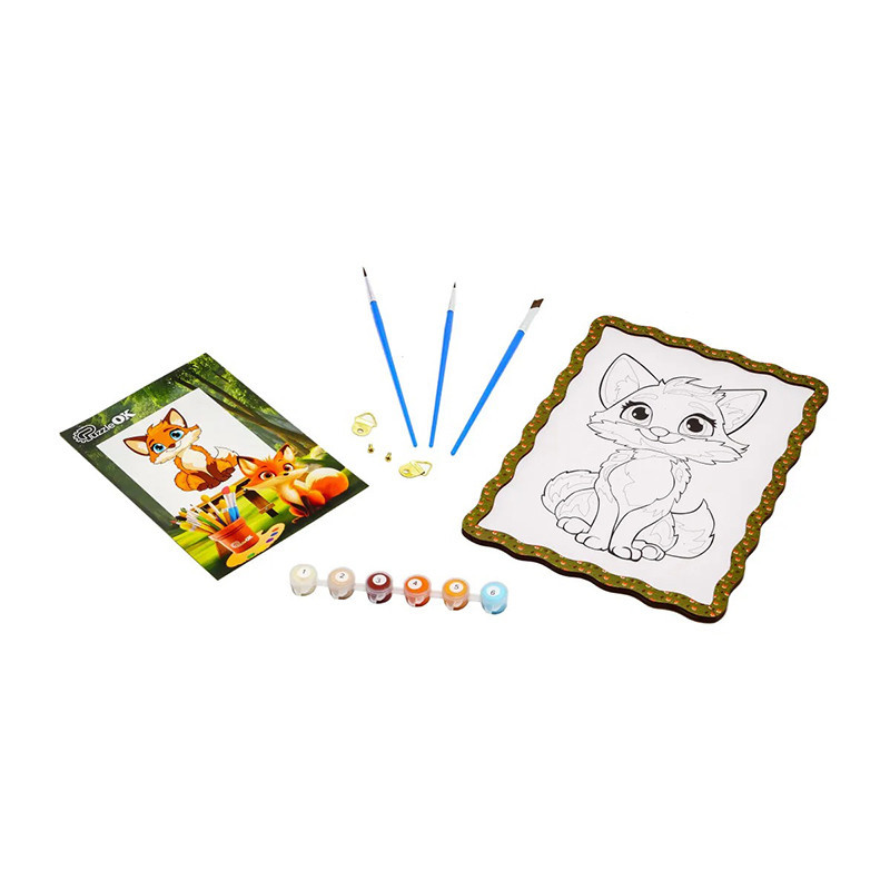 Дитячий набір для розпису по дереву "Лисичка" Puz-22959 формат А4 Вінниця - фото 3