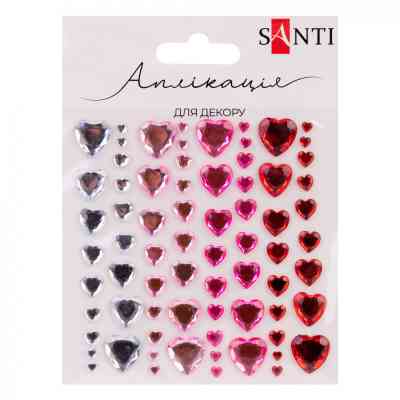 Набор для творчества Santi Серця, аплікація зі страз самоклеючих,9х10 см (743031) Винница