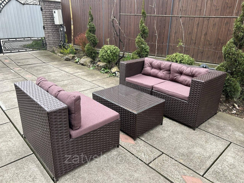 Дивани із ротанга трансформер зі столом Київ - фото 7