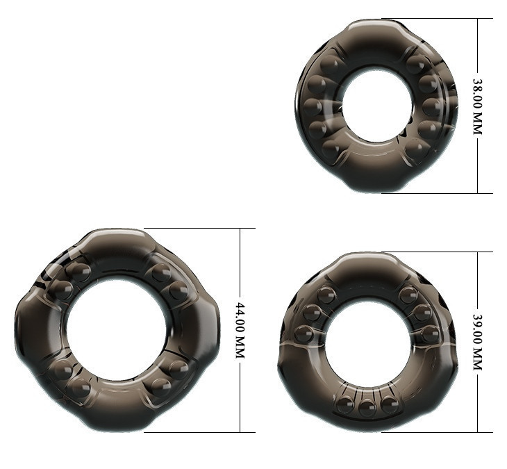 Набор из 3-х эрекционных колец COCK THREE RINGS, BI-210263 Sex Aura Киев - изображение 6