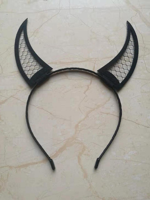Обруч на Хэллоуин Рожки унисекс one size черный Киев - изображение 2