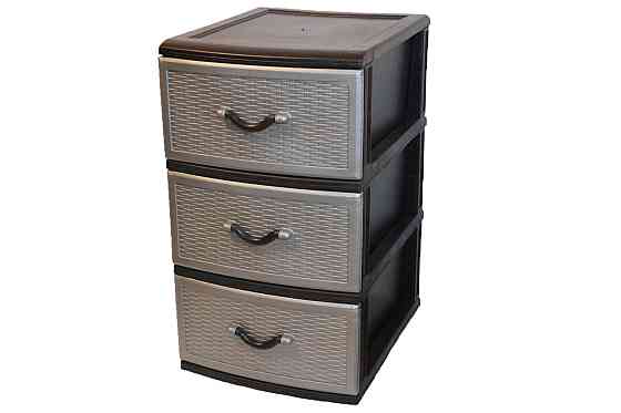 Комод пластиковый Style black (Стиль) 3 ящика 48х38х67 Одесса
