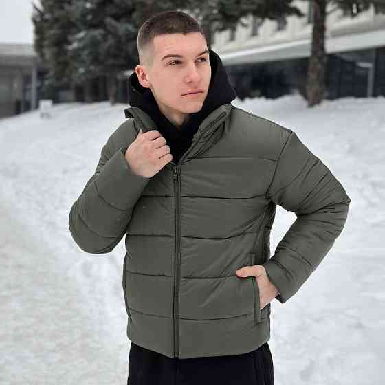 Чоловічий пуховик зимовий дутий короткий, куртка тепла Pobedov Bubble Gum водовідштовхувальна до -20 хакі Одеса