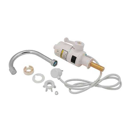 Проточный кран-водонагреватель кухонный для кухни Lidz Warm 056 LDWAR056WCR24984 White / Chrome Киев