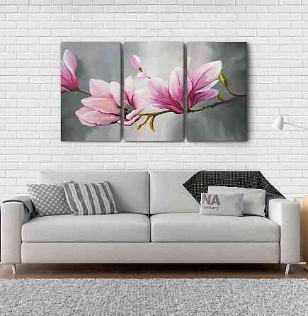 Модульная картина Абстракция Цветы Аrt-159_3А Киев