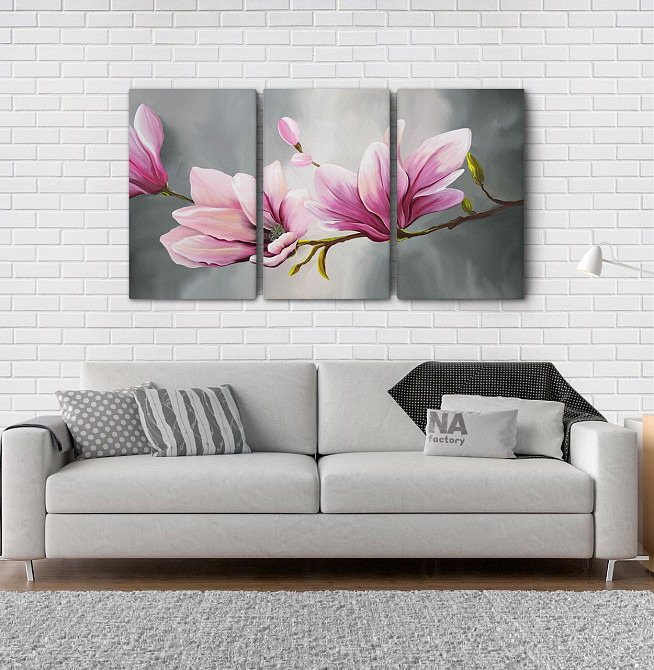 Модульная картина Абстракция Цветы Аrt-159_3А Киев - изображение 2