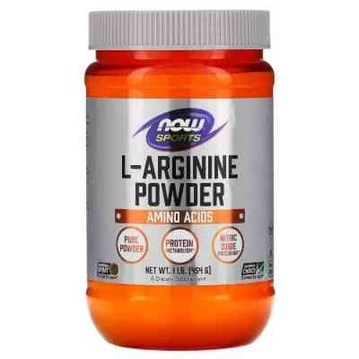 Амінокислота Now Foods L-Аргінін, L-Arginine Powder, порошок 454 гр (NOW-00210) Вінниця