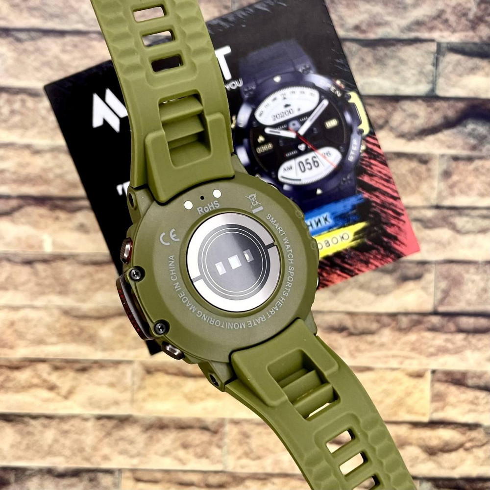 Смарт-часы Modfit Titan Army Green 35 мм — армейский стиль,Bluetooth,пульсометр Киев - изображение 5