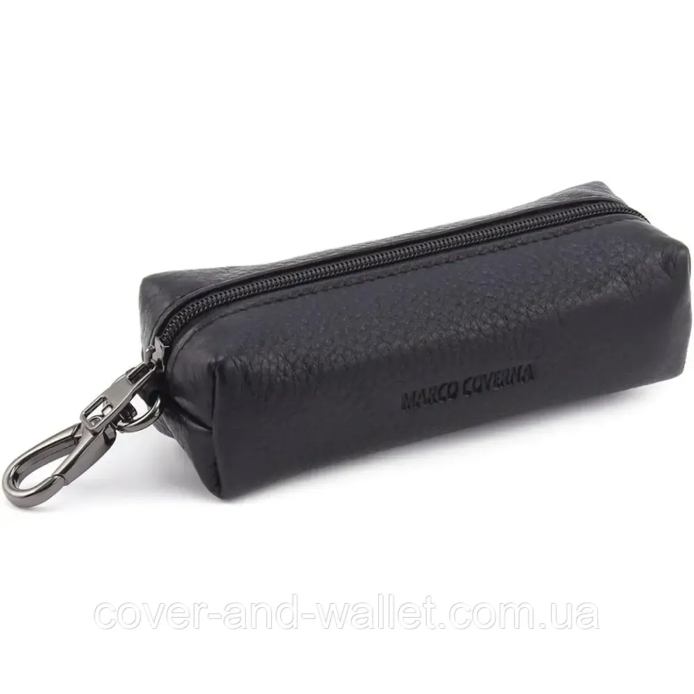 Элитная карманная ключница из натуральной кожи черного цвета Marco Coverna W005 Black Киев - изображение 1