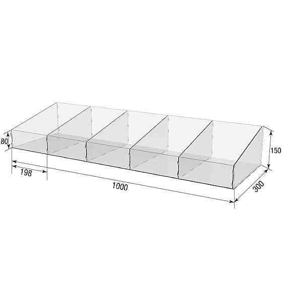 Коробка акриловая EKOSTAR 1000х300х150 Киев