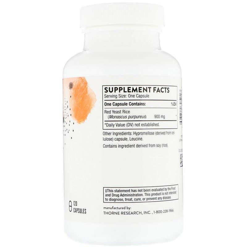 Красный дрожжевой рис Thorne Choleast-900 120 капсул Киев - изображение 2