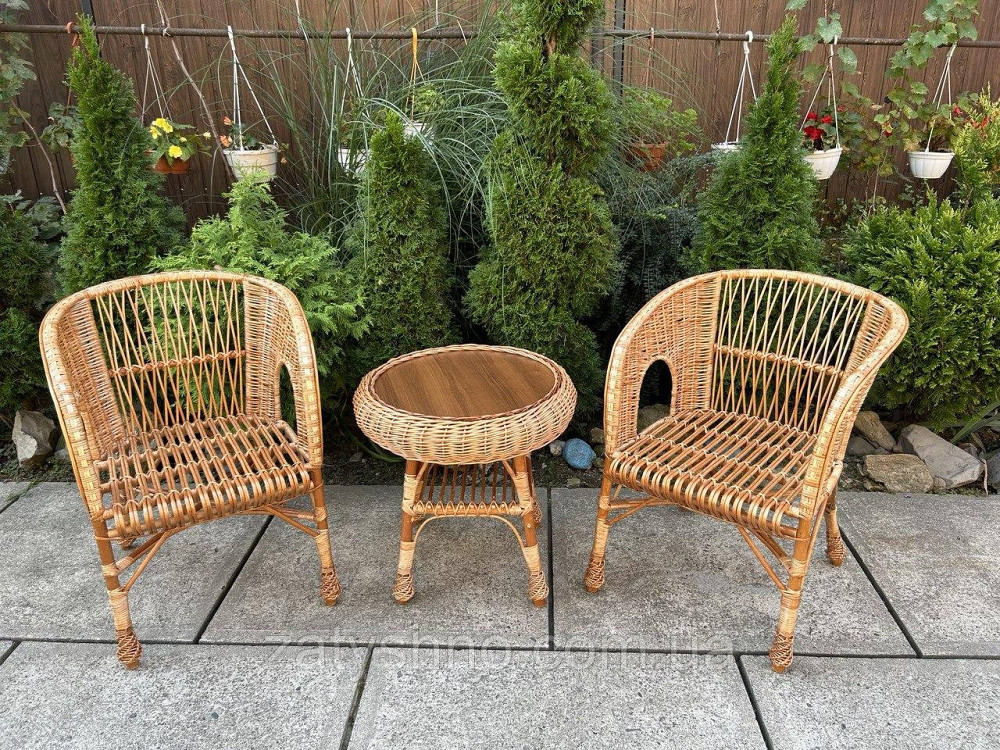 Меблі плетені балконні з лози Київ - фото 9