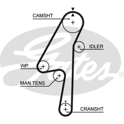 Комплект ременя ГРМ з помпой Gates KP15580XS Вінниця - фото 2