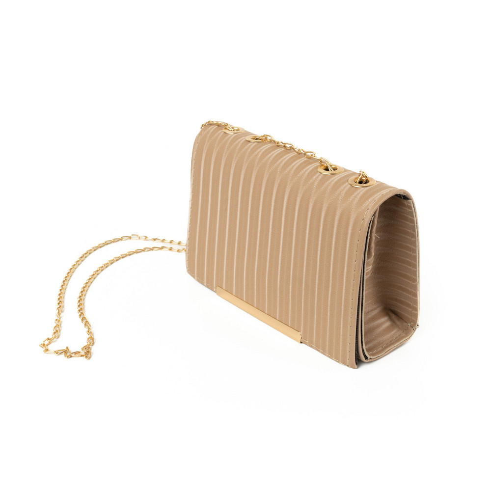 Сумка женская стильная маленькая через плечо на цепочке, сумочка клатч вечерний, Бежевый Каменец-Подольский - изображение 3