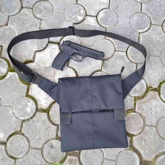 Сумка для прихованого носіння пістолета, Тактична сумка з шевроном Армійська чоловіча нагрудна MW-65 Київ