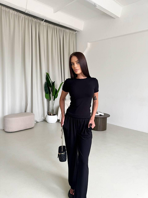 Жіночий стильний еластичний костюм двійка   якісна віскоза Одеса - фото 7